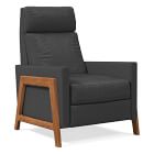 Open Box: Spencer Recliner, Poly, Sierra Leather, Fog, Walnut