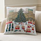 Nicole Cicak Holiday Market Tree Pillow Cover