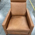 Open Box: Spencer Wood-Framed Leather Recliner