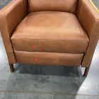 Open Box: Spencer Wood-Framed Leather Recliner