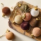 Flocked Ball Ornaments (Set of 25) - Cool Tones
