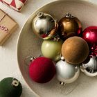 Festive Glass Ball Ornaments (Set of 9)