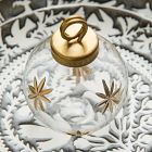 Etched Glass Snowflake Place Card Holder Sets