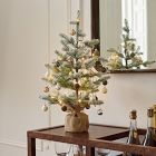 Flocked Ornament Tabletop Tree