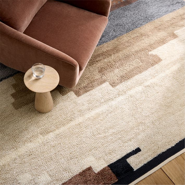 Fieldscape Shag Wool Rug | West Elm