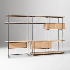 Pierce Wall Desk w/ Extra Wide Shelf Unit (122&quot;)