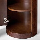 Beaux Travertine & Burl Wood Nightstand (14")