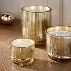 Mercury Glass Fluted Candles - Balsam &amp; Cedar
