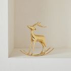 Metal Reindeer Objects - Brass