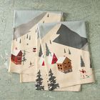 Retro Skiers Printed Tea Towels (Set of 2)