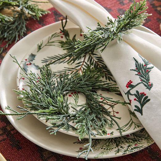 Tannenbaum Winter Berries Stoneware Cereal Bowl Sets