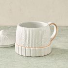 Cable Knit Hat Figural Stoneware Mug