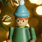 Wood Skier Ornaments