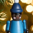 Wood Skier Ornaments