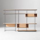 Pierce Wall Desk w/ Extra Wide Shelf Unit (122&quot;)