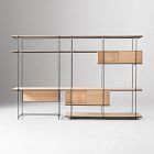 Pierce Wall Desk w/ Extra Wide Shelf Unit (122&quot;)
