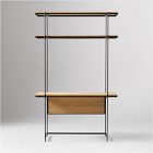 Pierce Wall Desk (50") &amp; Narrow Storage Shelf (42") Set