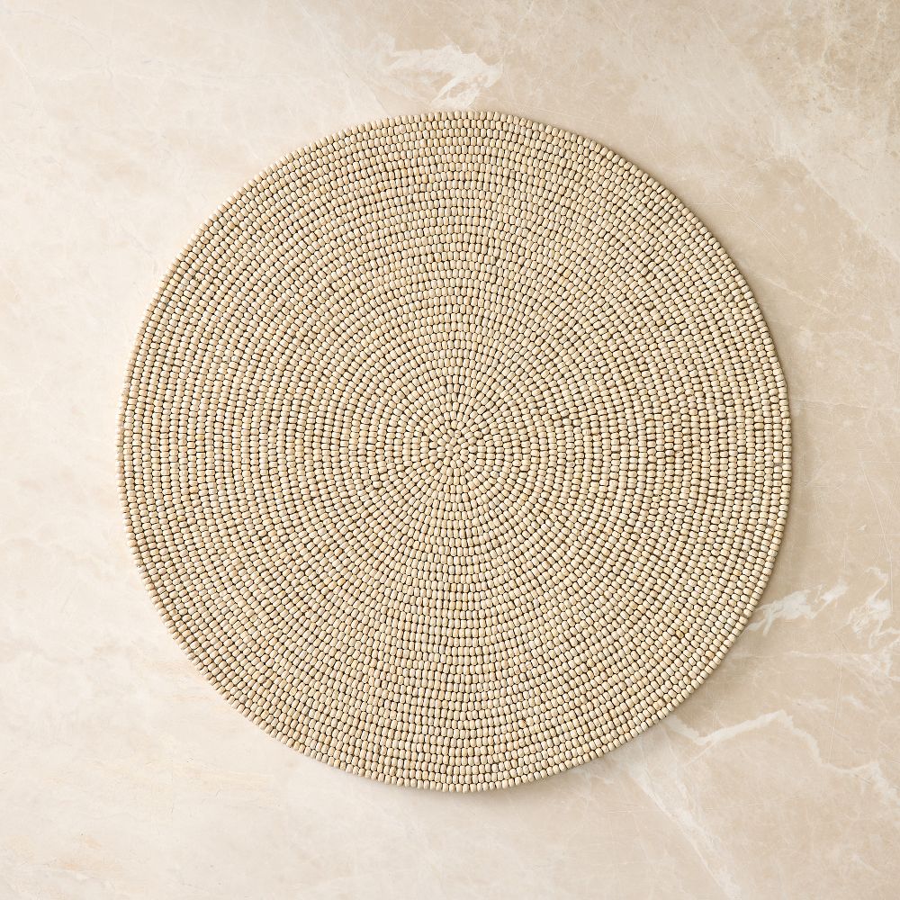Wood Beaded Linens Placemats