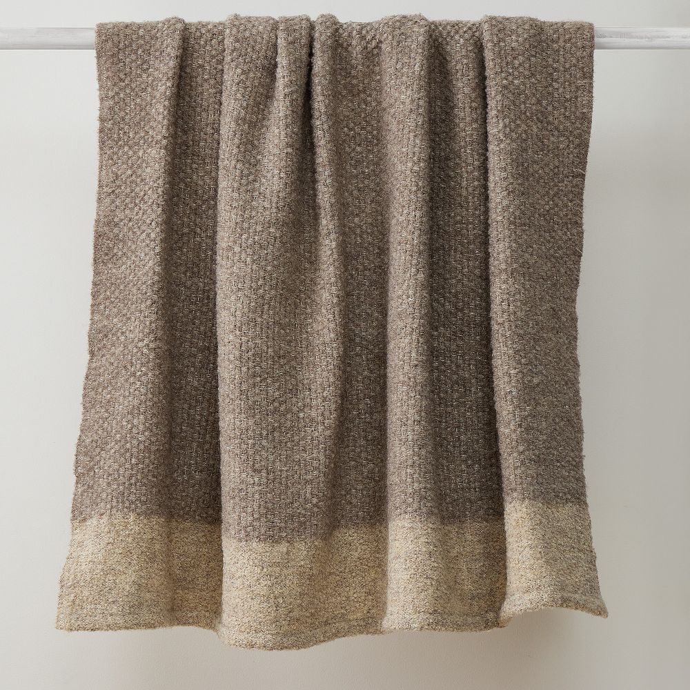 Basketweave Boucle Throw
