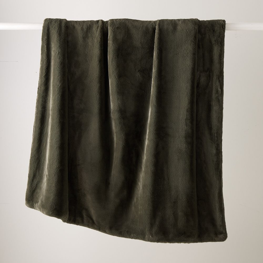 Faux Fur Plush Throw