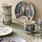 Nicole Cicak Winter Activities Ceramic Salad Plate Sets
