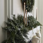 Faux Glitter Cedar Wreath &amp; Garland