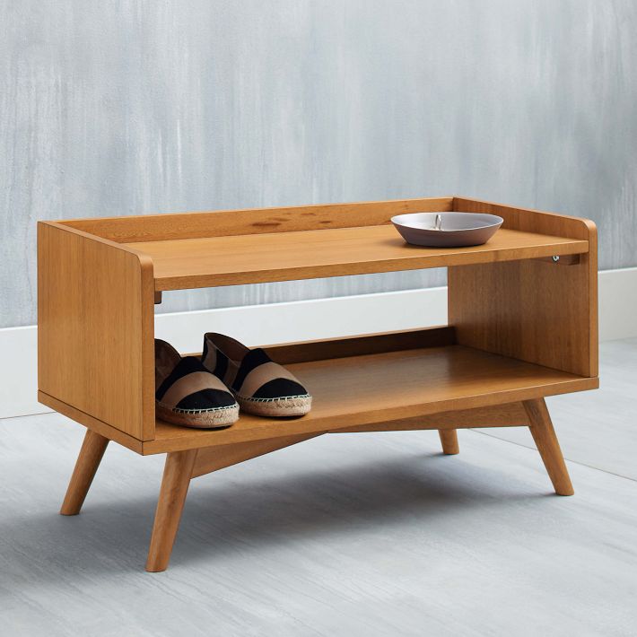 Mid-Century Shoe Rack, Entryway Organization West Elm