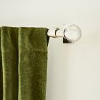 Oversized Ball Finial Adjustable Curtain Rod 