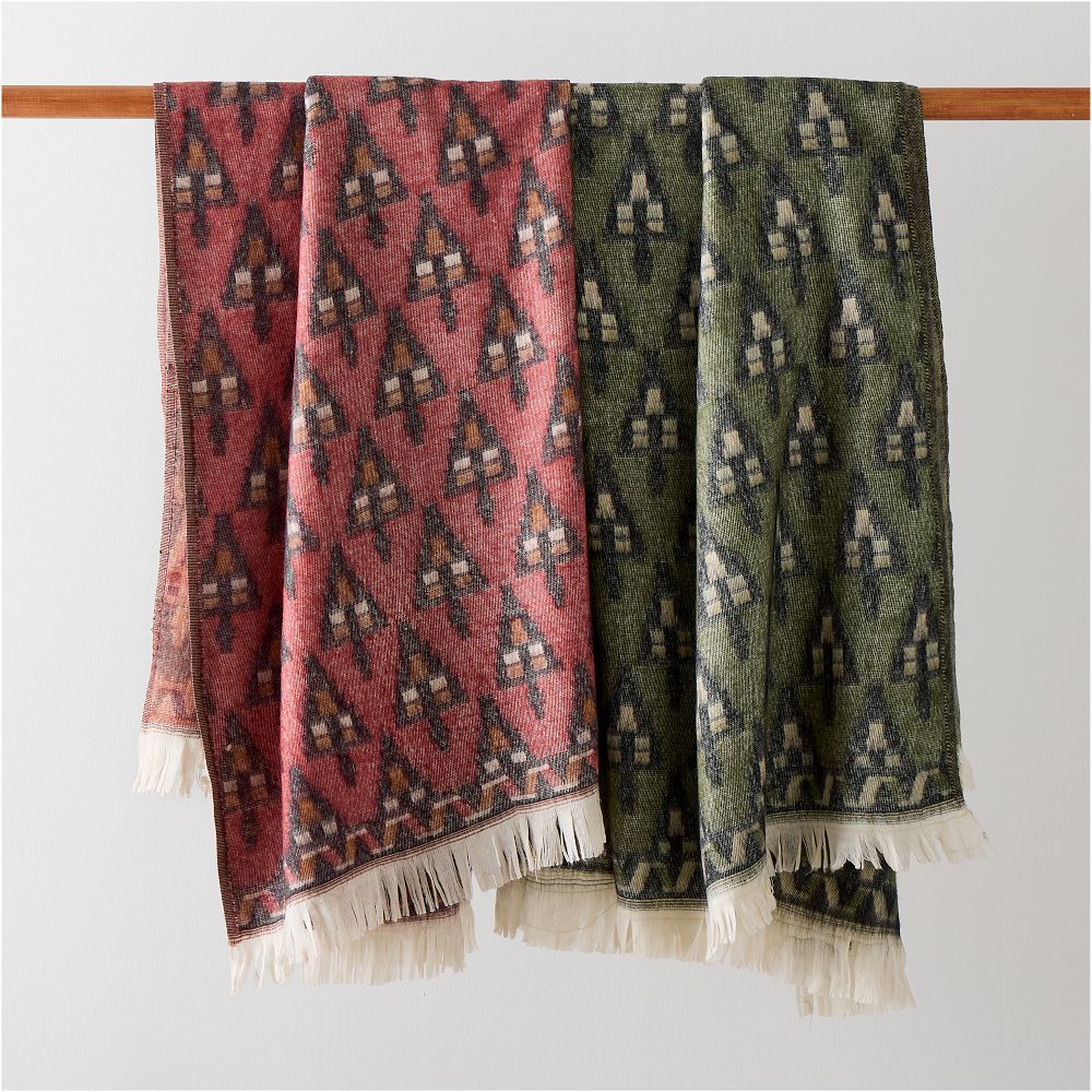 Brushed Woven Tree Throw | West Elm
