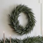 Faux Glitter Cedar Wreath &amp; Garland