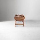 Chauncey Slatted Wood Bench