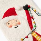 Santa w/ Lights Felt Stocking