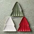 Textured Stoneware Tree Appetizer Plate Sets