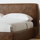 Curved Modern Faux Leather Bed