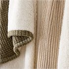 Rib Knit Sherpa Throw