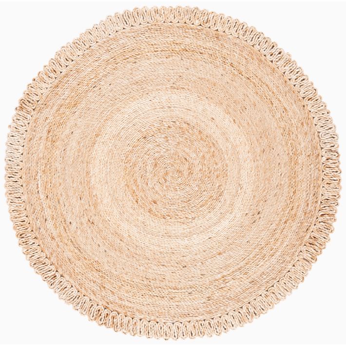 Round Concentric Jute Rug | West Elm