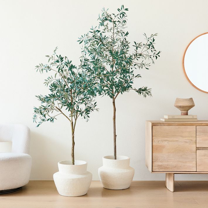 Faux Potted Olive Tree
