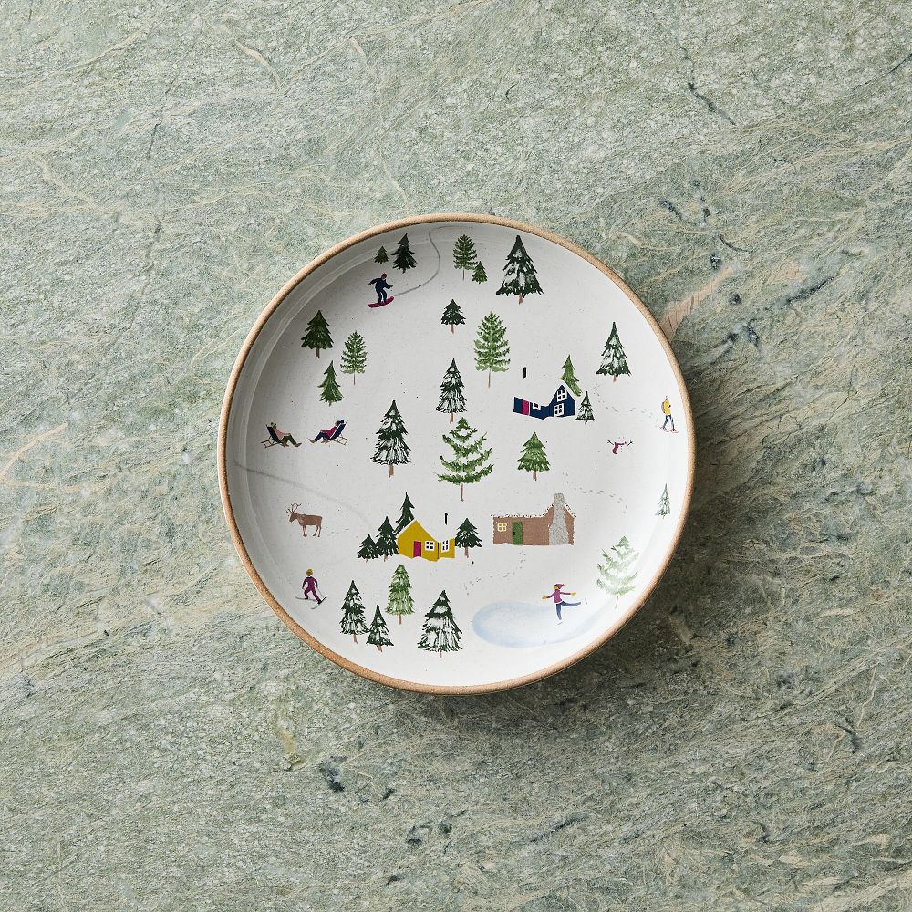 St. Jude Holiday Skiers Appetizer Plate - Set of 4
