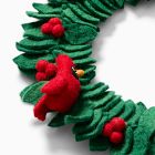 Felt Holly Wreath w/ Cardinals
