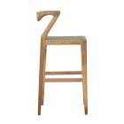 Gracen Teak Wood Bar Stool