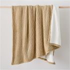 Rib Knit Sherpa Throw