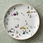 Holiday Skier Stoneware Dinner Plate Sets