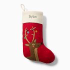 Felt Reindeer in Lights Stocking