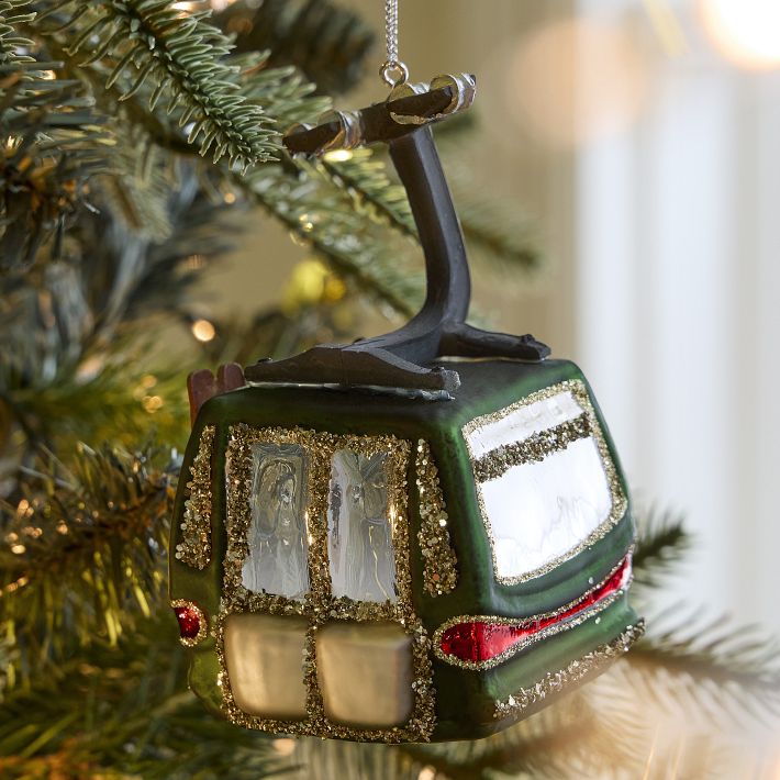 Glass Ski Gondola Ornament