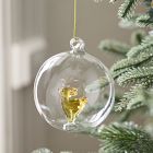 Glass Orb Deer Ornament