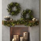 Pre-Lit Faux Woodland Pine Wreath &amp; Garland