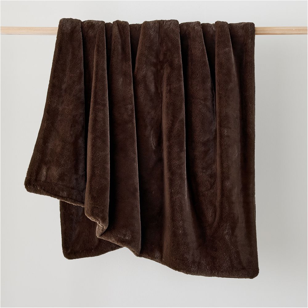 Faux Fur Plush Throw - Standard 50x60, Mink