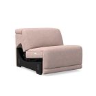 Open Box: Dalton Motion Power Recliner Down Blend Performance Distressed Velvet Mauve Black