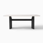 Rockport Outdoor Concrete Aluminum Dining Table (72")