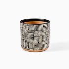 Ultralight Dreams Nalo Hand-Painted Striped Mid-Century Planter